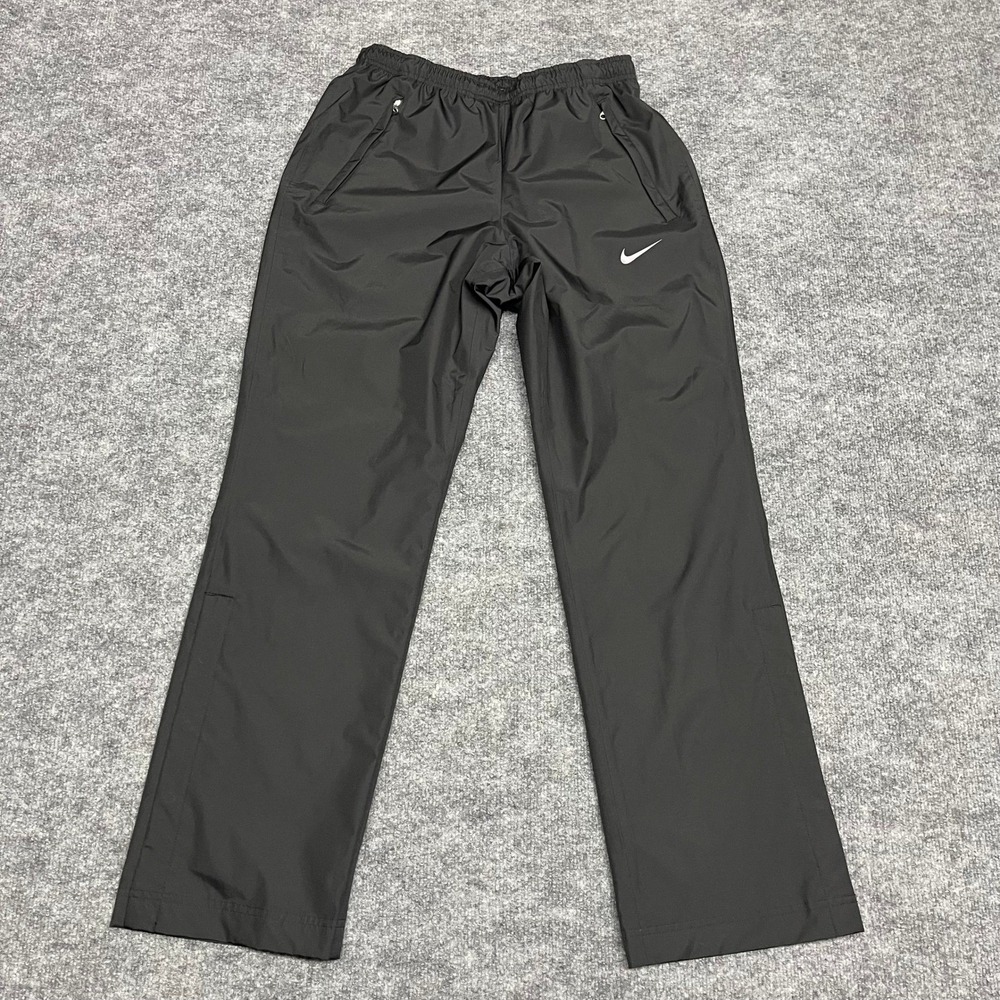 Nike Golf Rain Pants Mens Medium Black Storm-FIT Waterproof Leg Snap Trousers